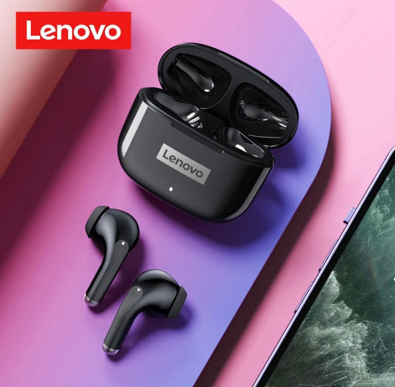 Lenovo lp40 pró fone de ouvido bluetooth 5.1 fones sem fio à prova d'água, ideal para esportes. - Espaço Vip