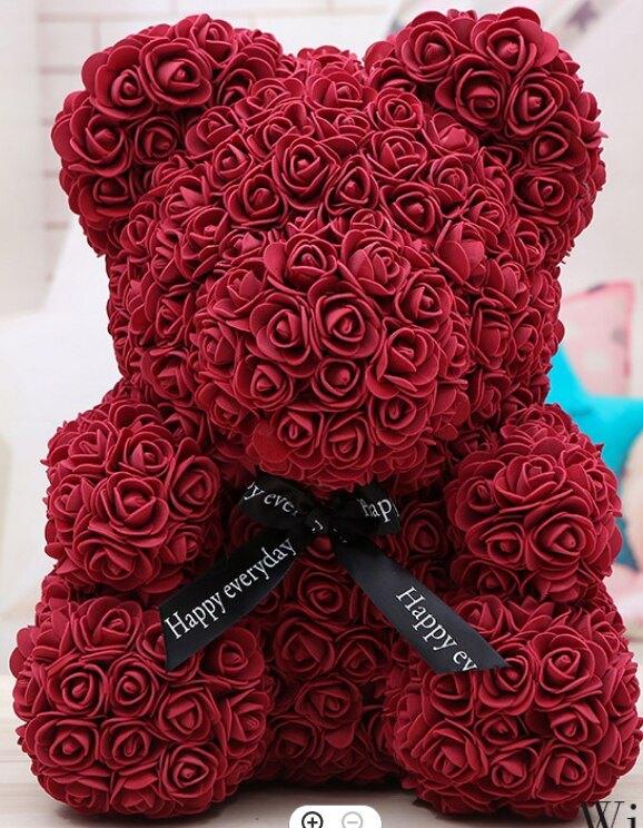 Urso de rosas I PROMOÇÃO DIA DOS NAMORADOS I 25cm - Espaço Vip