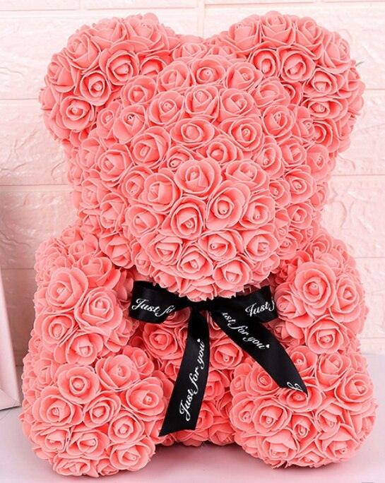 Urso de rosas I PROMOÇÃO DIA DOS NAMORADOS I 25cm - Espaço Vip